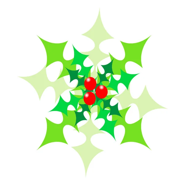 Рождественская векторная иллюстрация омелы — стоковый вектор