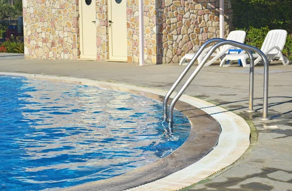 Swimming Pool Luxury Hotel Greek Summer Vacation — Stock Photo, Image