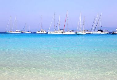 manzara Voutoumi Beach Antipaxos İyonya Adaları Yunanistan