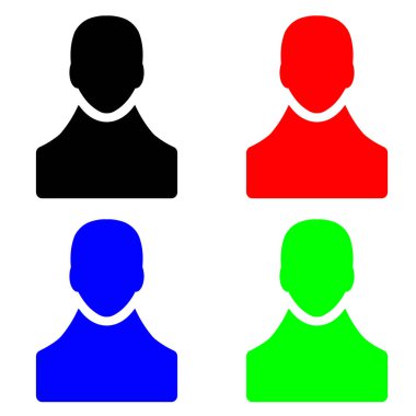 birden çok renk vektör set soyut insanlar rakamlar