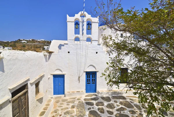 Iglesia Cicládica Tradicional Apollonia Sifnos Grecia —  Fotos de Stock