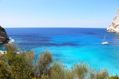 manzara Erimitis Beach Paxos İyonya Adaları Yunanistan