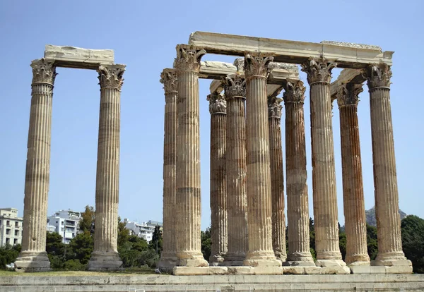 Antiguo Templo Zeus Olímpico Atenas Grecia — Foto de Stock