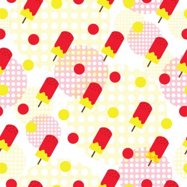 dondurma kırmızı ve sarı renk ile Seamless Modeli