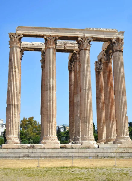 Der Tempel Der Olympischen Zeus Athens Griechenland Griechische Antike Denkmäler — Stockfoto