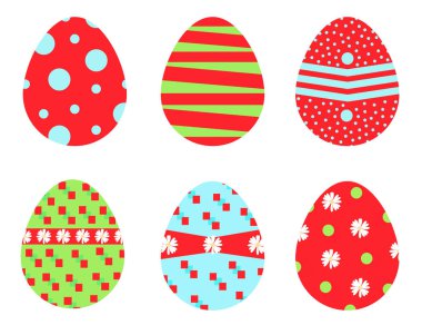 renkli Paskalya yumurtaları set vektör