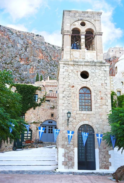 Orthodox Church Castle Monemvasia Lakonia Peloponnese Greece — Stock Photo, Image