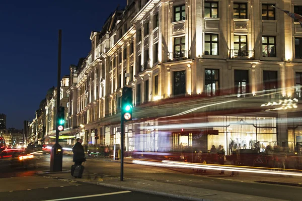 ロンドン英国 2018 ロンドン市イギリス 長時間露光撮影の夜の写真 エディトリアル使用 — ストック写真