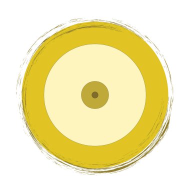 Sarı renkli sanatsal şeytani göz vektörü