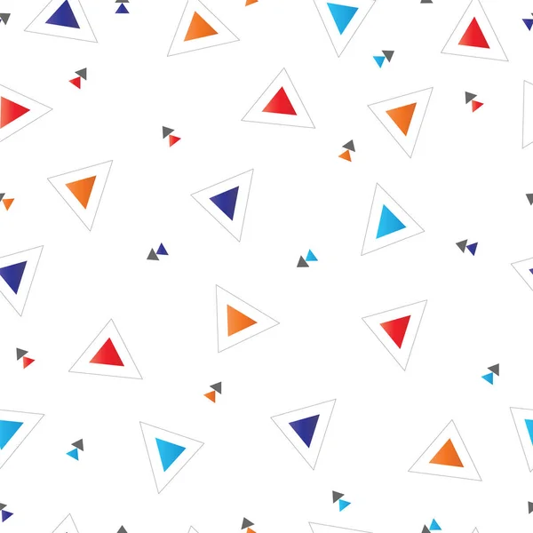 Padrão sem costura com vetor triângulos coloridos —  Vetores de Stock