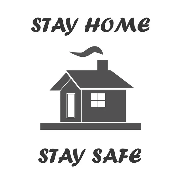 Stay Home Stay Safe Icon Vector Get Protected Virus — Stock Vector