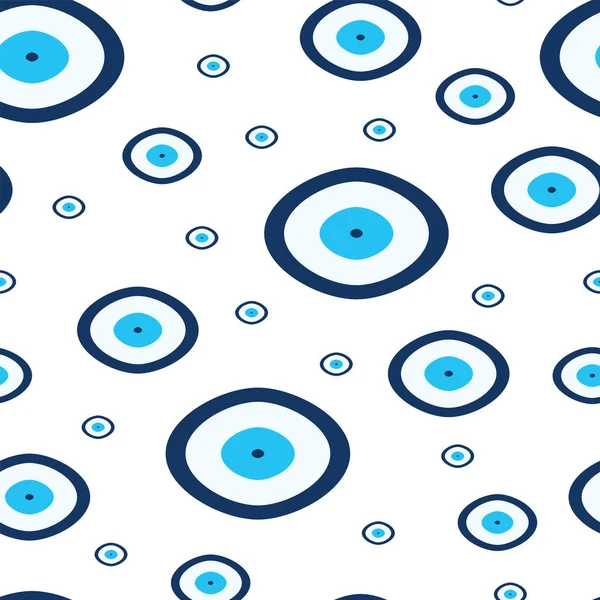 Kusursuz desenli mavi şeytani gözlü vektör 