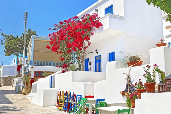 Photographie Rue Île Ano Koufonisi Cyclades Grèce — Photo