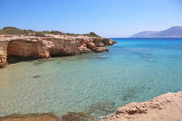 Paisaje Playa Isla Ano Koufonisi Ciclades Grecia —  Fotos de Stock