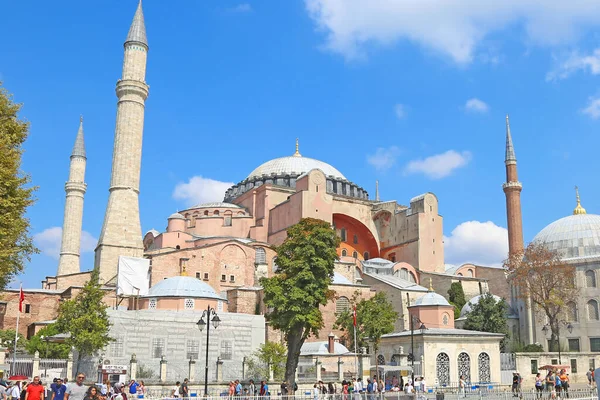 伊斯坦布尔土耳其伊斯坦布尔 2019年9月3日 土耳其伊斯坦布尔的Hagia Sophia 编辑使用 — 图库照片