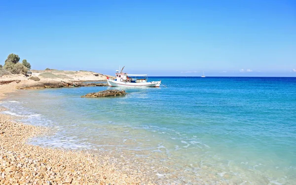 Krajobraz Plaży Wyspie Ano Koufonisi Cyklady Grecja — Zdjęcie stockowe