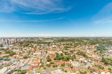 Curitiba, Parana/Brezilya - 27 Aralık 2016: Görünüm Curitiba'nın panoramik Tower