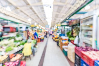 İç Curitiba'nın Belediye Pazar arka plan bulanık. 