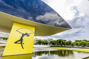 CURITIBA, PARANA/BRAZIL - DECEMBER 28 2016: Oscar Niemeyer Museu clipart