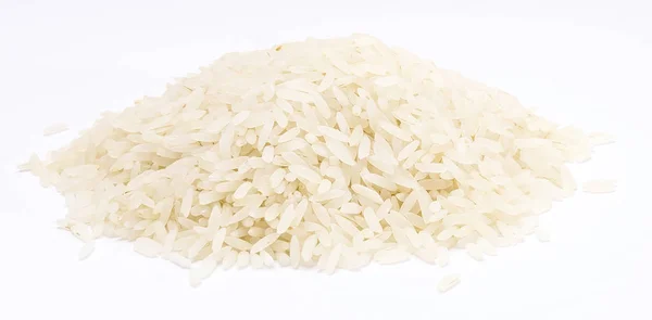 Raw rice isolated on a white background — Stock Photo, Image