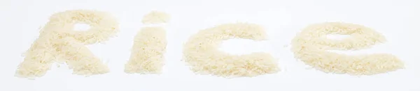 Ruwe rijst geïsoleerd — Stockfoto