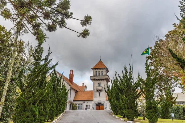 Campos Do Jordao, Brazília - 2017. július 03.: Állami állami palace — Stock Fotó