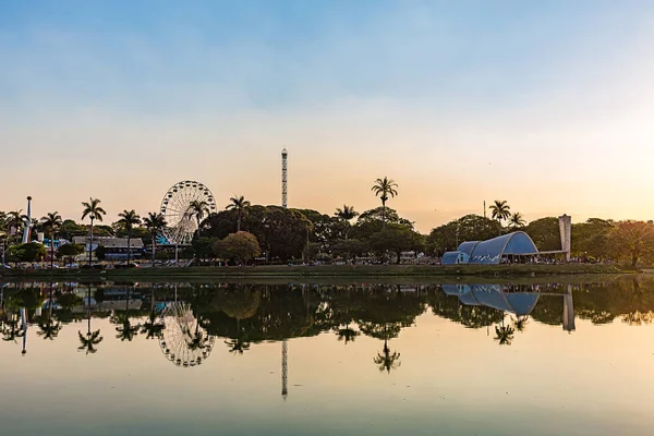 Belo Horizonte Minas Gerais Brasil Vista Del Lago Pampulha Atardecer —  Fotos de Stock