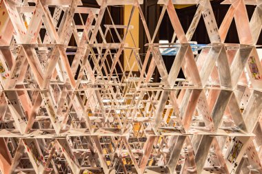 Belo Horizonte, Brezilya - 12, Ekim, 2017: Bir sanat Instalation Kültür Merkezi Brezilya'nın banka, Minas Gerais, Brezilya içinde.