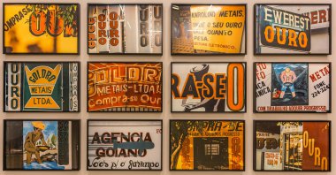 BRUMADINHO, BRAZIL - OCTOBER, 15, 2017: Art instalation at Claudia Andajur Gallery. Inhotim Institute, Minas Gerais