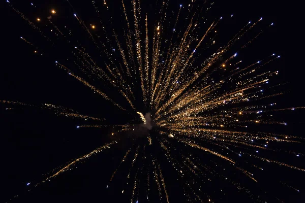 Novos anos 2018 fogos de artifício — Fotografia de Stock