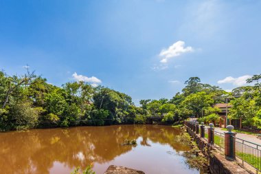 Parque dos Saltos manzarası. Brotas Şehri, Sao Paulo - Brezilya