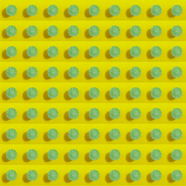 Renk arkaplanı, üst görünüm, konsept fotoğraf dokusunda izole edilmiş taze limonlar