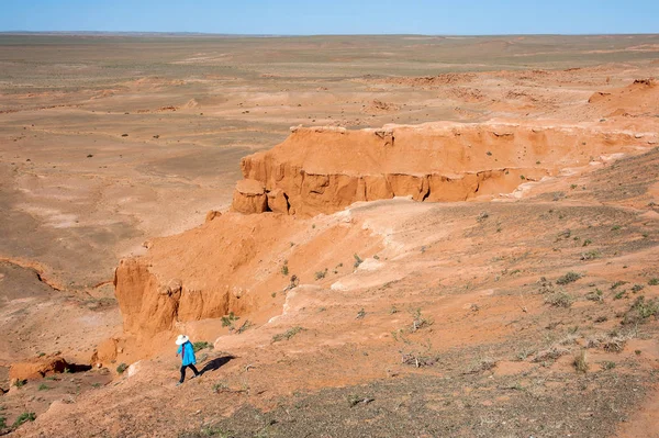 Скала Bayanzag Монголії Регіон Гірської Гряди Пустелі Гобі — стокове фото