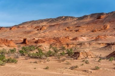 Moğolistan. Gobi Çölü. Doğal sınır Hermen-Tsav. 
