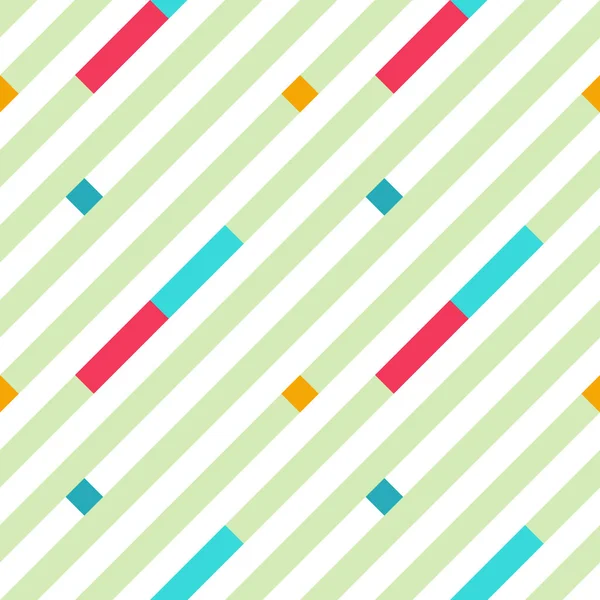 완벽 한 기하학적 stripy 패턴입니다. 대각선의 스트립, 선. 흰색 배경에 밝은 빨간색, 파란색 사각형. 아기, 어린이 컬러입니다. 벡터 — 스톡 벡터