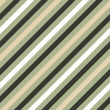 Kesintisiz geometrik desen. Çizgili doku boyun kravat için. Arka plan üzerinde çapraz kontrast şeritler. Gri, zeytin, bej yumuşak renkler. Vektör