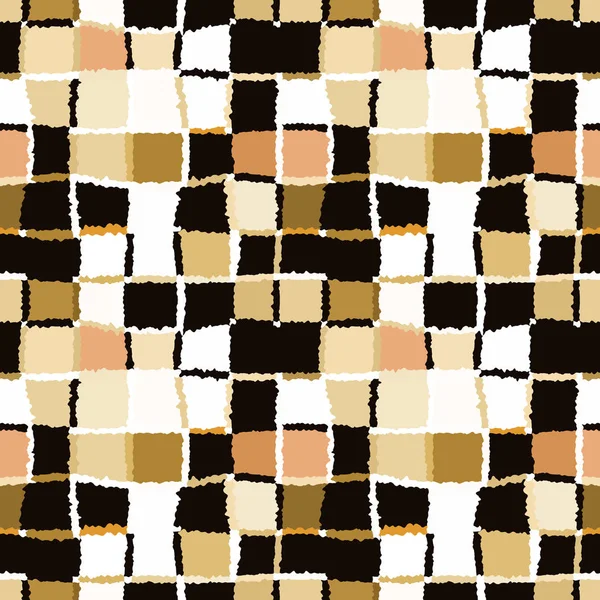 Nahtlose geometrische Mosaik-Karomuster. Hintergrund aus gewebten Rechtecken und Quadraten. Flickwerk, Keramik, Fliesenstruktur. grau, weinig, rosa. Vektor — Stockvektor