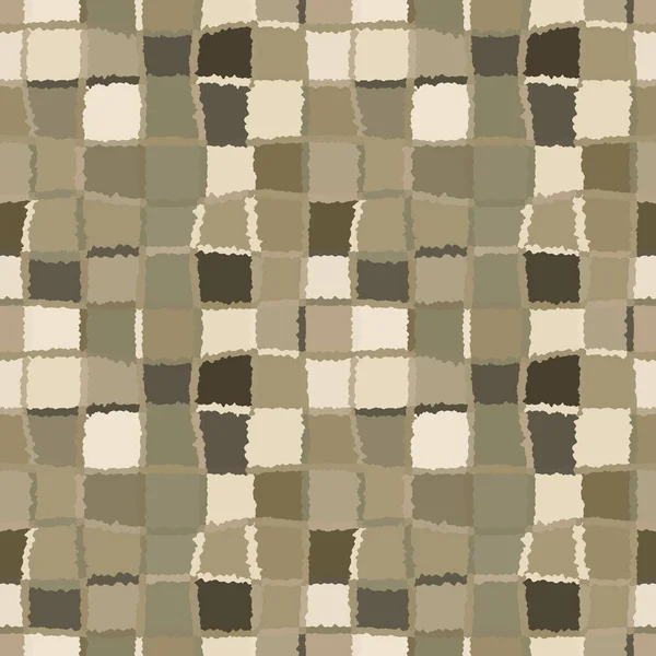 Nahtlose geometrische Mosaik-Karomuster. Hintergrund aus gewebten Rechtecken und Quadraten. Flickwerk, Keramik, Fliesenstruktur. graue, grüne Farben. Vektor — Stockvektor