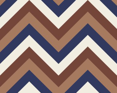 Çizgili, seamless modeli zigzag. Zikzak çizgi doku. Çizgili geometrik arka plan. Kahverengi, turuncu, mor, beyaz kontrast renkli. Vektör