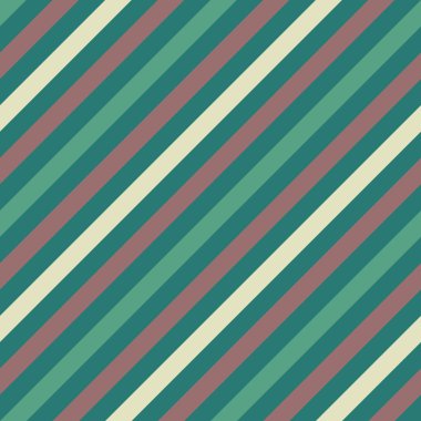 Kesintisiz geometrik desen. Çizgili doku boyun kravat için. Arka plan üzerinde çapraz kontrast şeritler. Turkuaz, rosybrown, beyaz, yumuşak renkler. Vektör