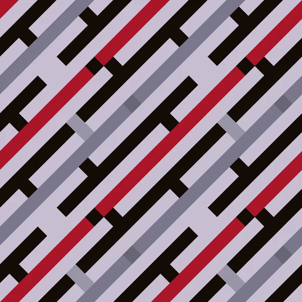 Nahtlose geometrische Streifenmuster. Textur der diagonalen Streifen, Linien. roter, grau gestreifter Hintergrund mit Rechtecken. Vektor — Stockvektor