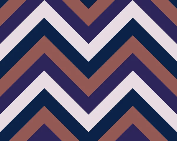 Rayé, zigzaguant motif sans couture. Texture de ligne Zig-zag. Fond géométrique rayé. Brun, orange, violet, blanc contraste coloré. Vecteur — Image vectorielle