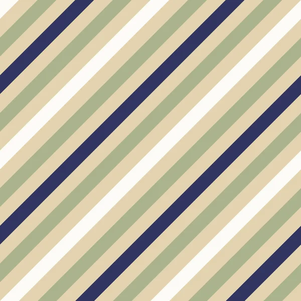 Modèle géométrique sans couture. Texture rayée pour cravate. Bandes diagonales douces et contrastées sur fond. Olive, crème, blanc et bleu foncé. Vecteur — Image vectorielle