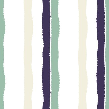 Çizgili seamless modeli. Geniş dikey çizgiler yırtık kağıt etkisi ile. Kenar bant arka plan bile olmamalı. Gri, mavi, beyaz kontrast renkler. Vektör