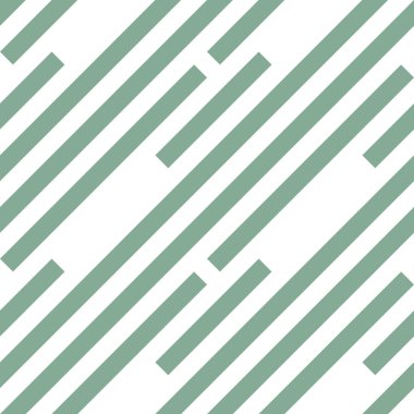 Kesintisiz geometrik desen. Çizgili doku. Beyaz arka plan üzerinde çapraz gri-yeşil şeritler. Labirent Tema. Vektör