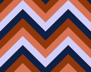 Çizgili, seamless modeli zigzag. Zikzak çizgi doku. Çizgili geometrik arka plan. Turuncu, mavi kontrast renkli. Vektör