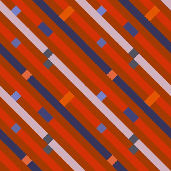 Nahtlose geometrische Streifenmuster. Textur der diagonalen Streifen, Linien. Rechtecke auf blauem, orangefarbenem, grau gestreiftem Hintergrund. Hipster gefärbt. Vektor — Stockvektor