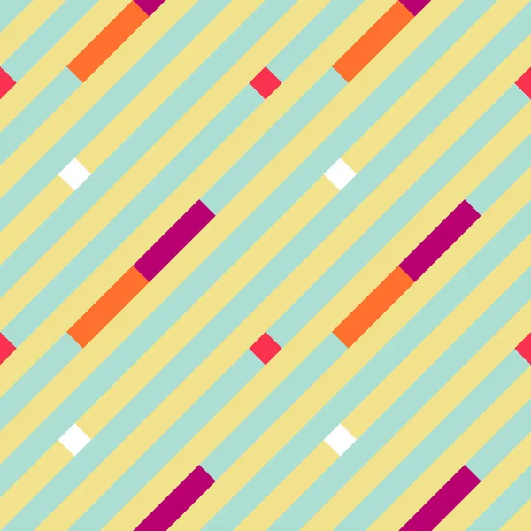 완벽 한 기하학적 stripy 패턴입니다. 대각선의 스트립, 선. 부드러운 회색에 빨간색, 주황색 사각형, 노란색 줄무늬 배경. 아기, 어린이 컬러입니다. 벡터 — 스톡 벡터
