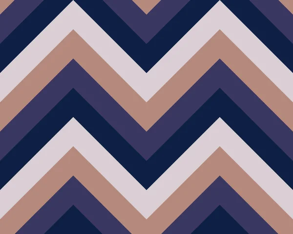 Rayé, zigzaguant motif sans couture. Texture de ligne Zig-zag. Fond géométrique rayé. Noir, violet, brun clair contraste coloré. Thème d'hiver. Vecteur — Image vectorielle