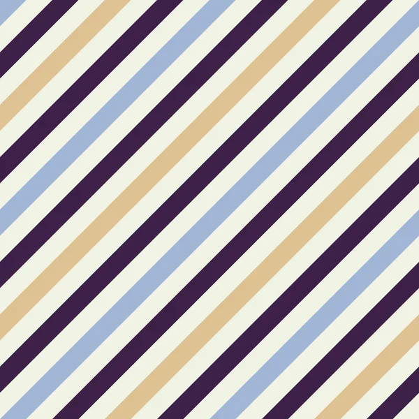 Naadloze geometrische patroon. Gestreept patroon voor nek bondage. Diagonale contrast strip achtergrond. Blauw, beige, donker paarse crème kleuren. Vector — Stockvector
